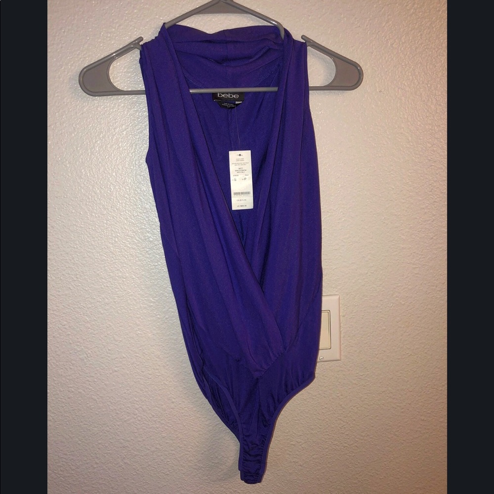 Plunging neckline thong bodysuit